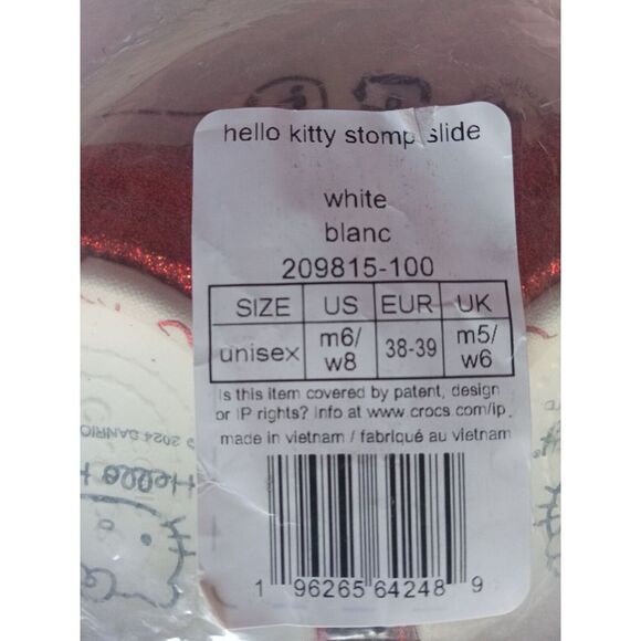 New Crocs X Hello Kitty Stomp Slides ‎ Women's  8 - Picture 7 of 7
